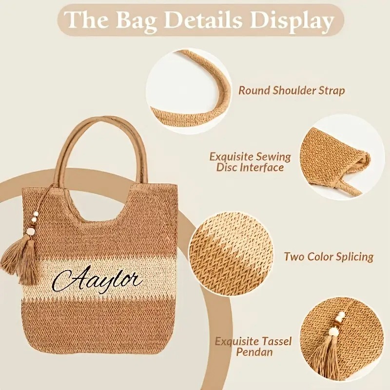 Custom Woven Tassel Beach Bag